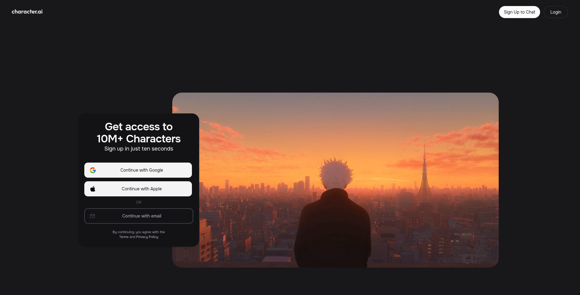 Character AI interface screenshot